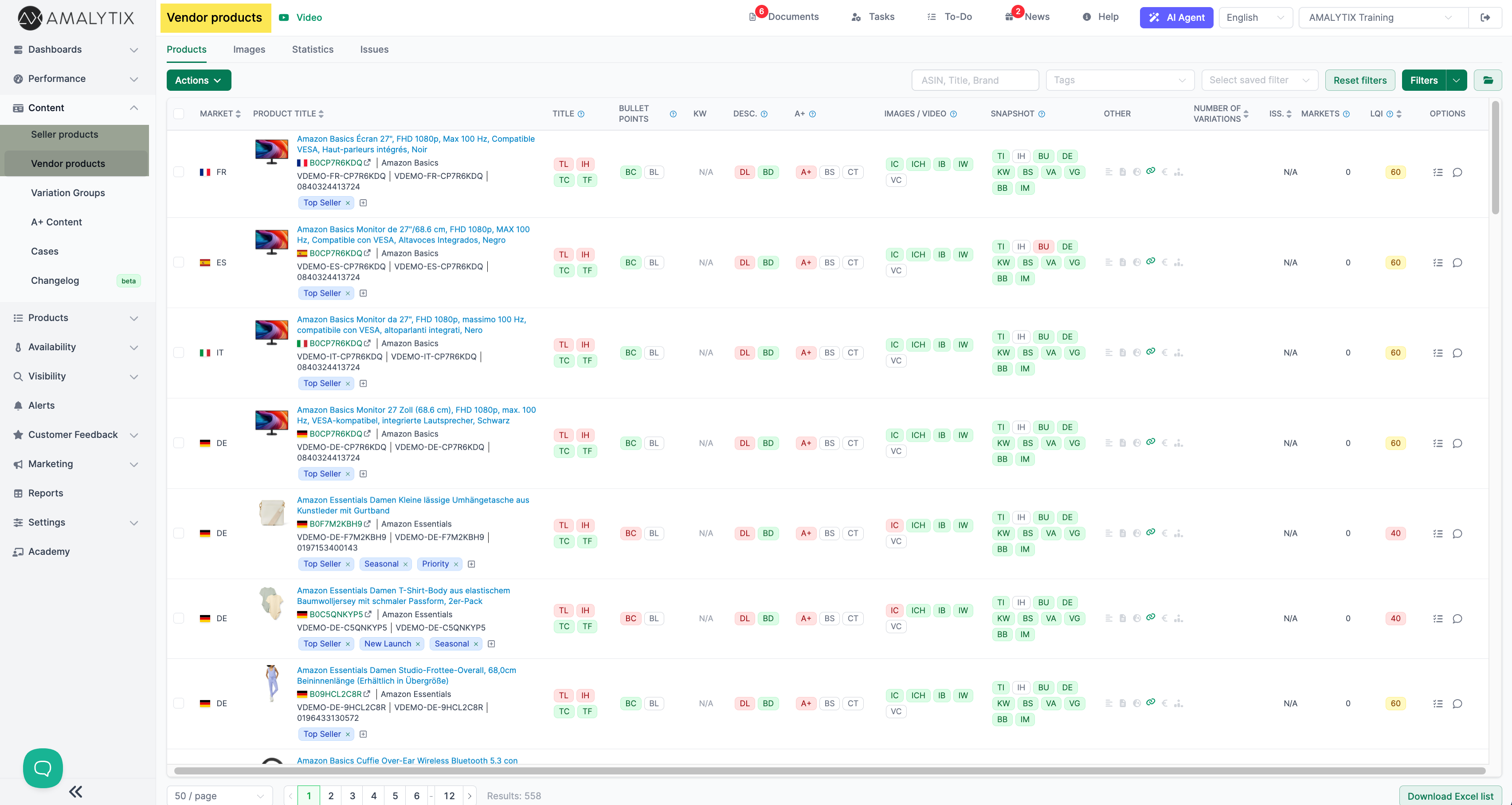 Amazon Monitoring Content