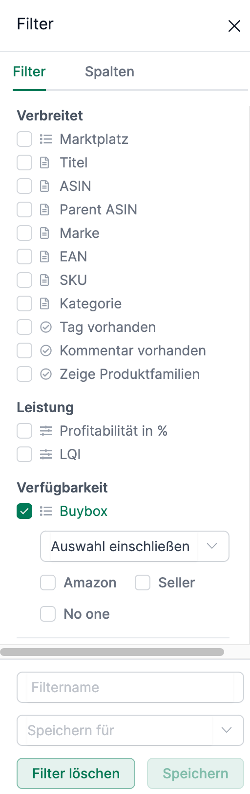 Amalytix Seller Bestelldetails