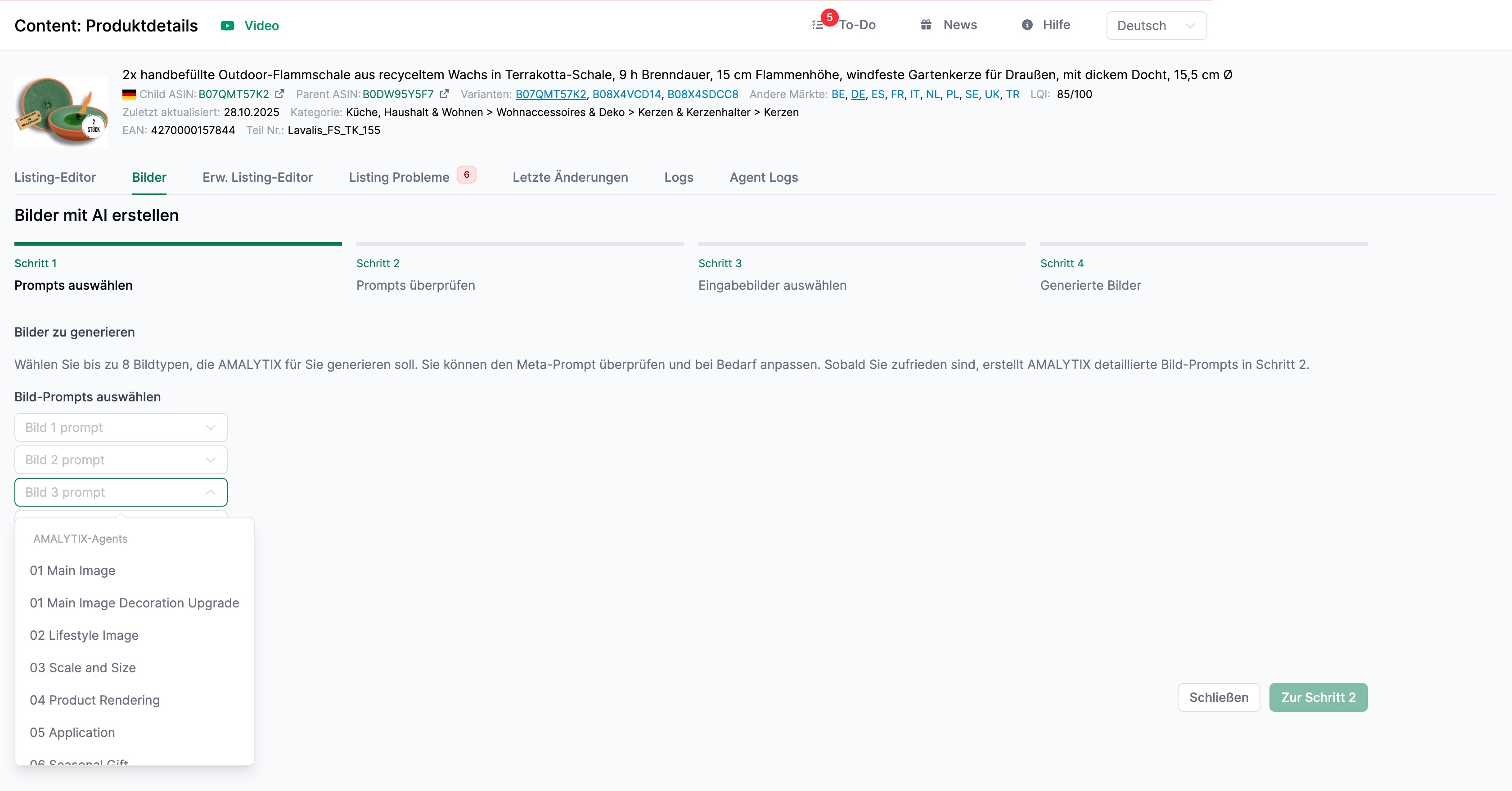 Agent für Produktbilder