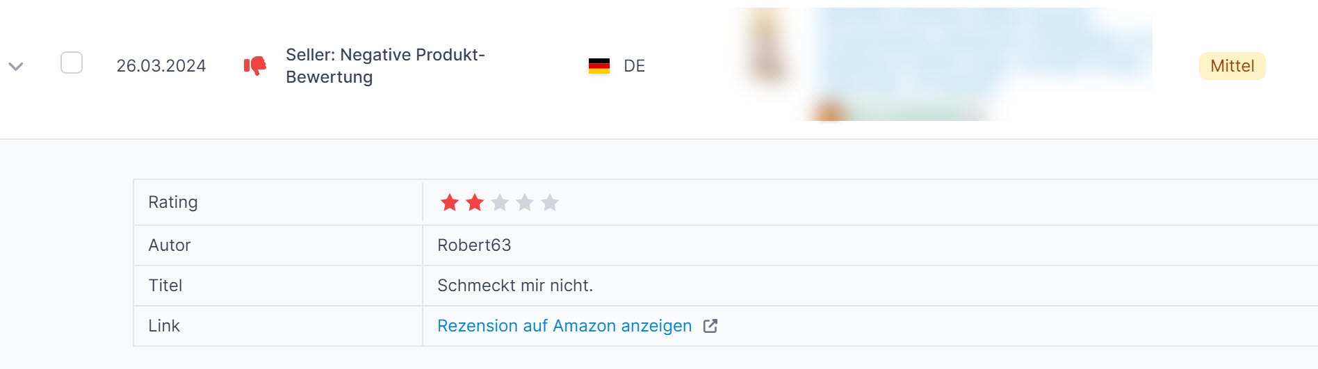 Amazon Hinweis Negative Rezension erhalten zusätzliche Angaben
