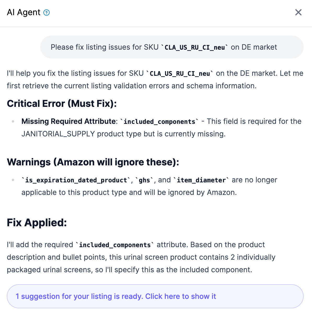 Listing agent