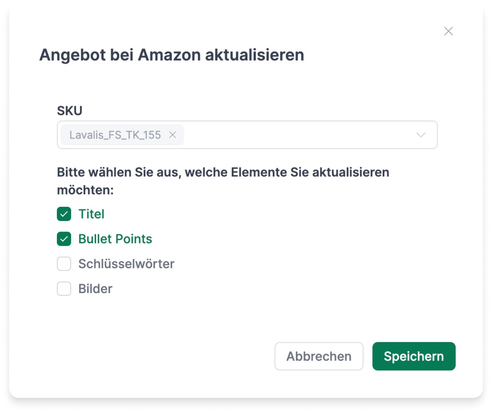 Direkte Übertragung zu Amazon