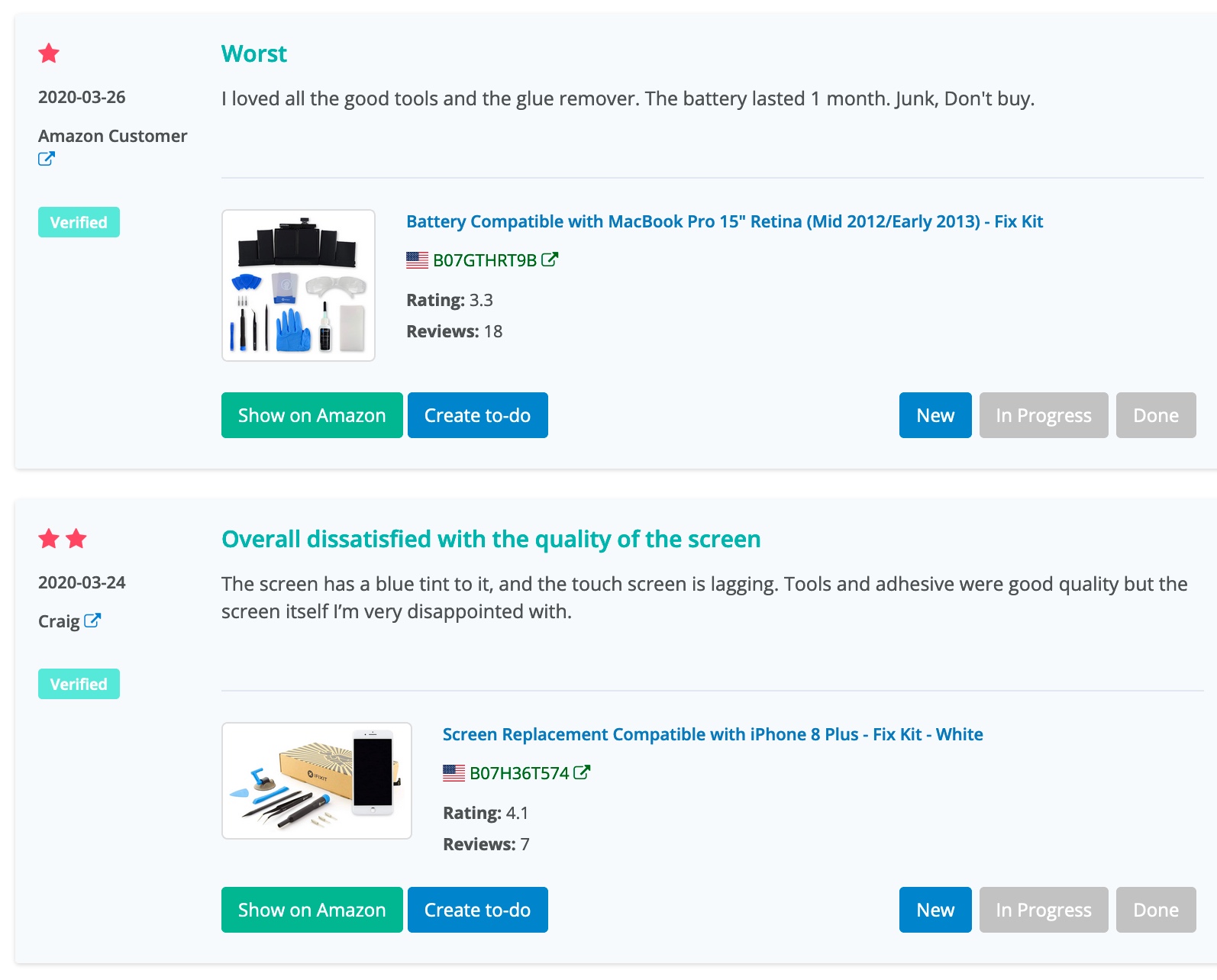 Reviews and customer questions