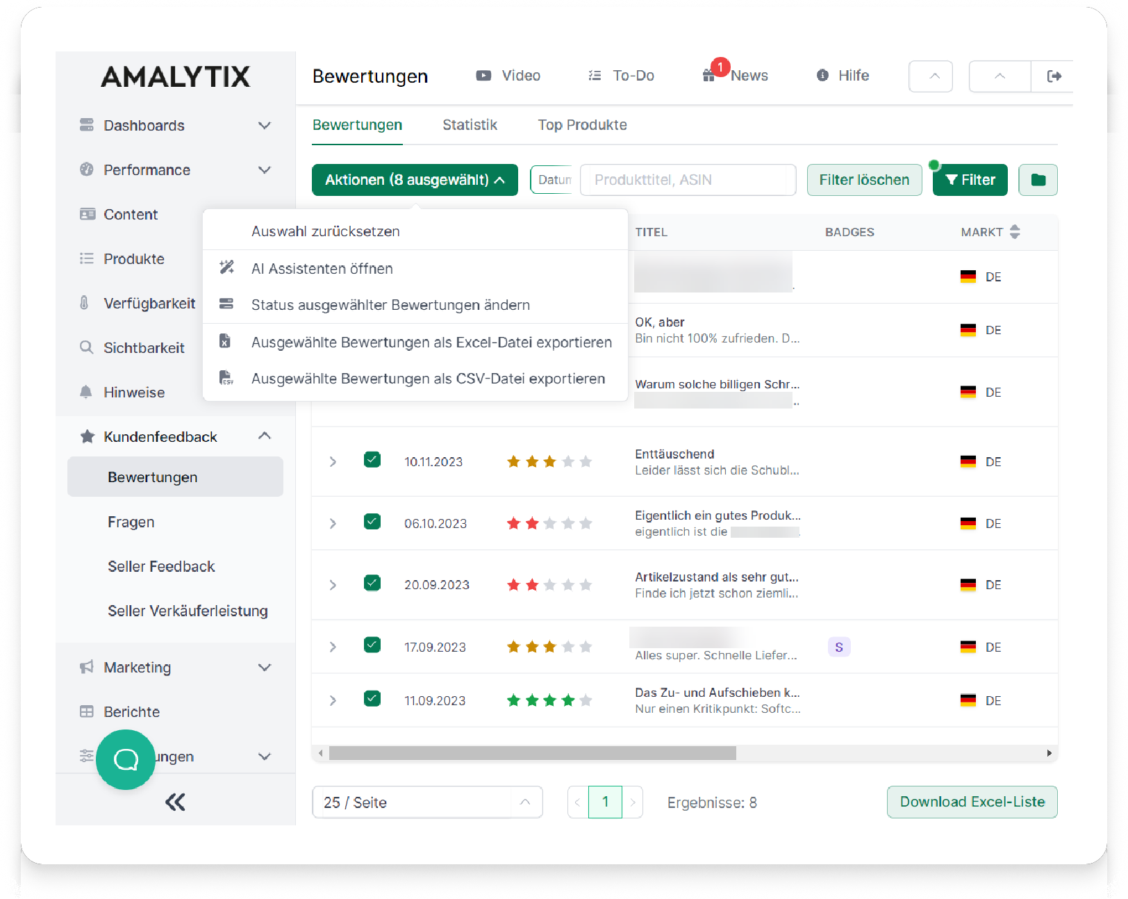 Nutzen Sie die Daten für die Produktentwicklung