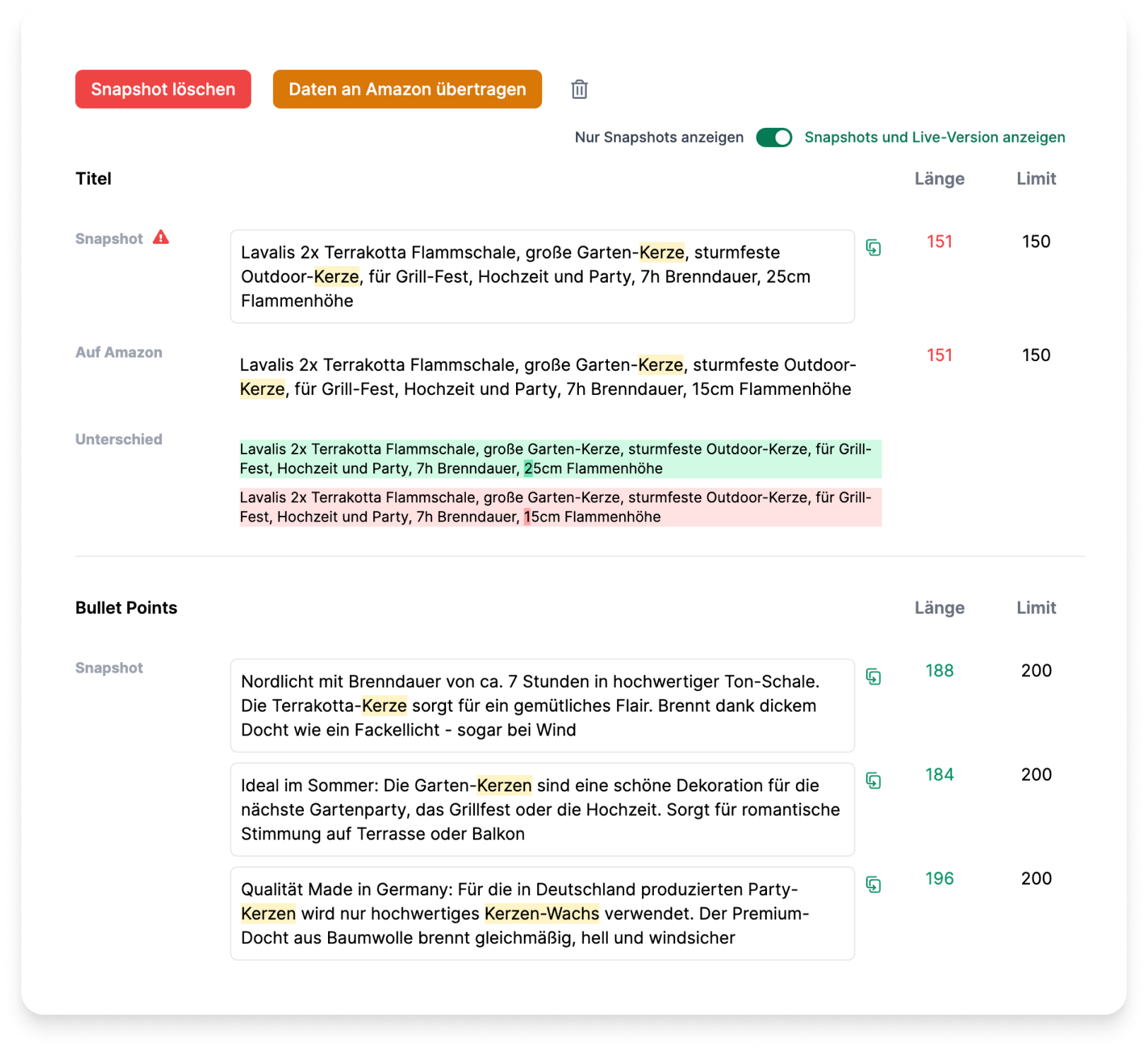 Amazon Content Monitoring