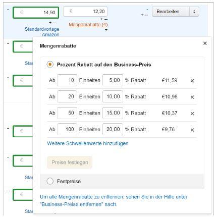 Business Preis Seller Central