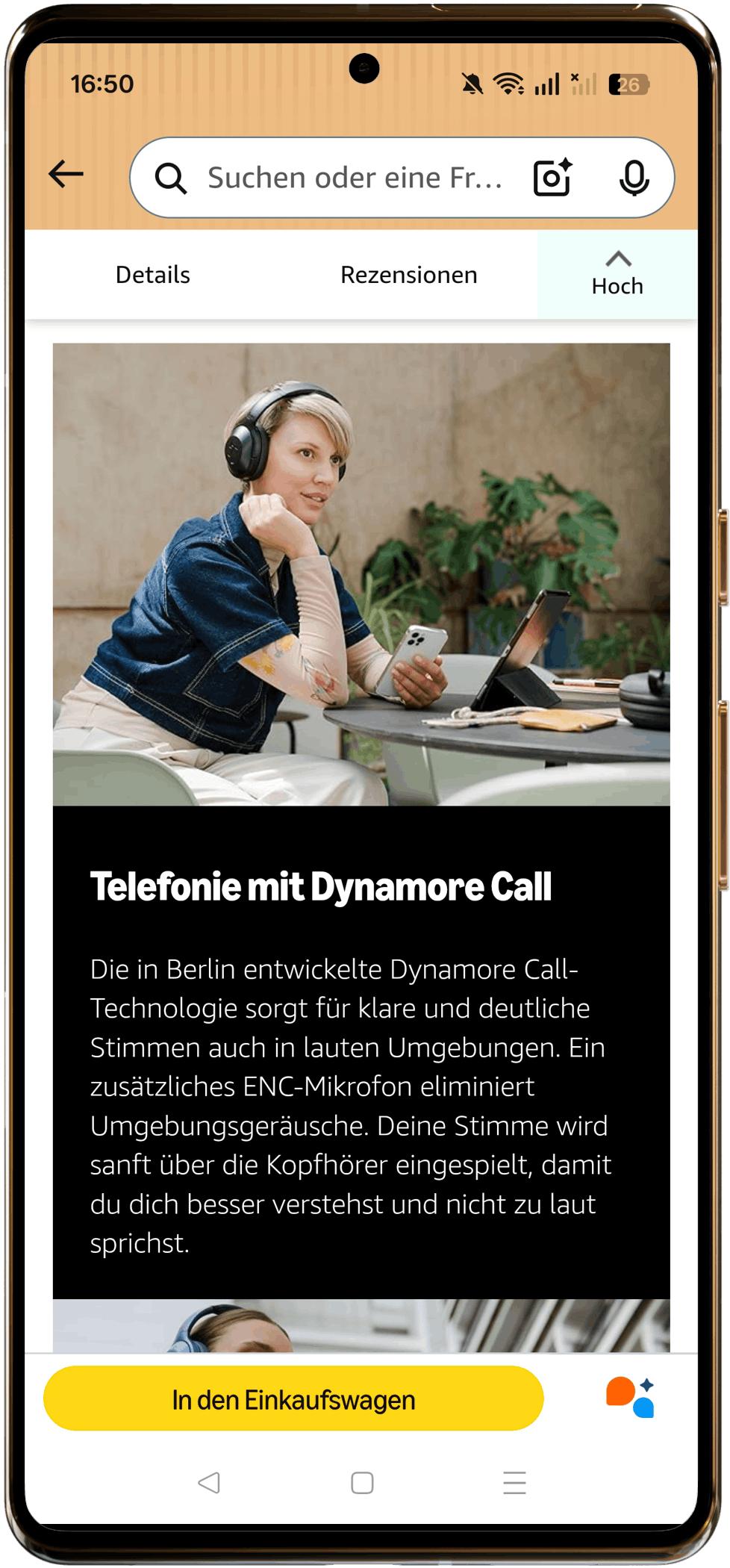 Mobile A+ Content Darstellung mit Use Case 2