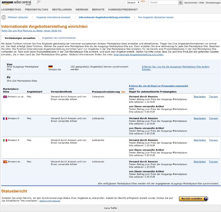 International Verkaufen auf amazon